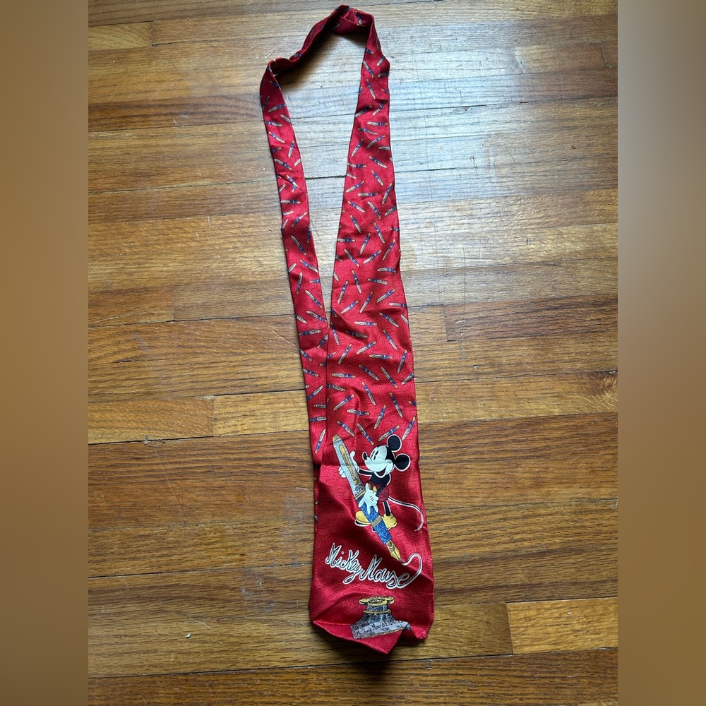 Vintage Mickey Mouse Silk Tie Walt Disney